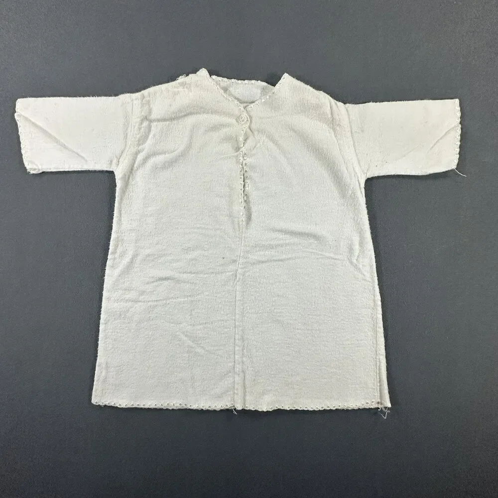 3 VTG Antique Baby Infant Bathrobe Robes Sleep Nightgown White Satin Ribbon Ties